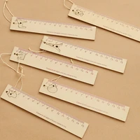 wooden ruler 15cm measuring rulers with pendant bookmark drafting tools for kids students office school stationery supplies