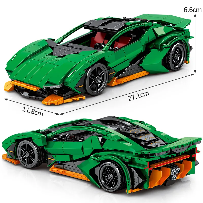 

Классический город, тянущийся технический гоночный автомобиль MOC, строительные блоки, творческий механический спортивный автомобиль, сдел...