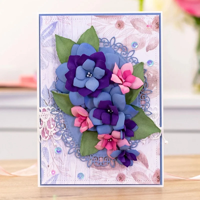 

Christmas Rose Blossoms Bouquet Craft 2020 New Metal Cutting Dies for DIY Scrapbooking and Card Making Decor Embossing No Stamps