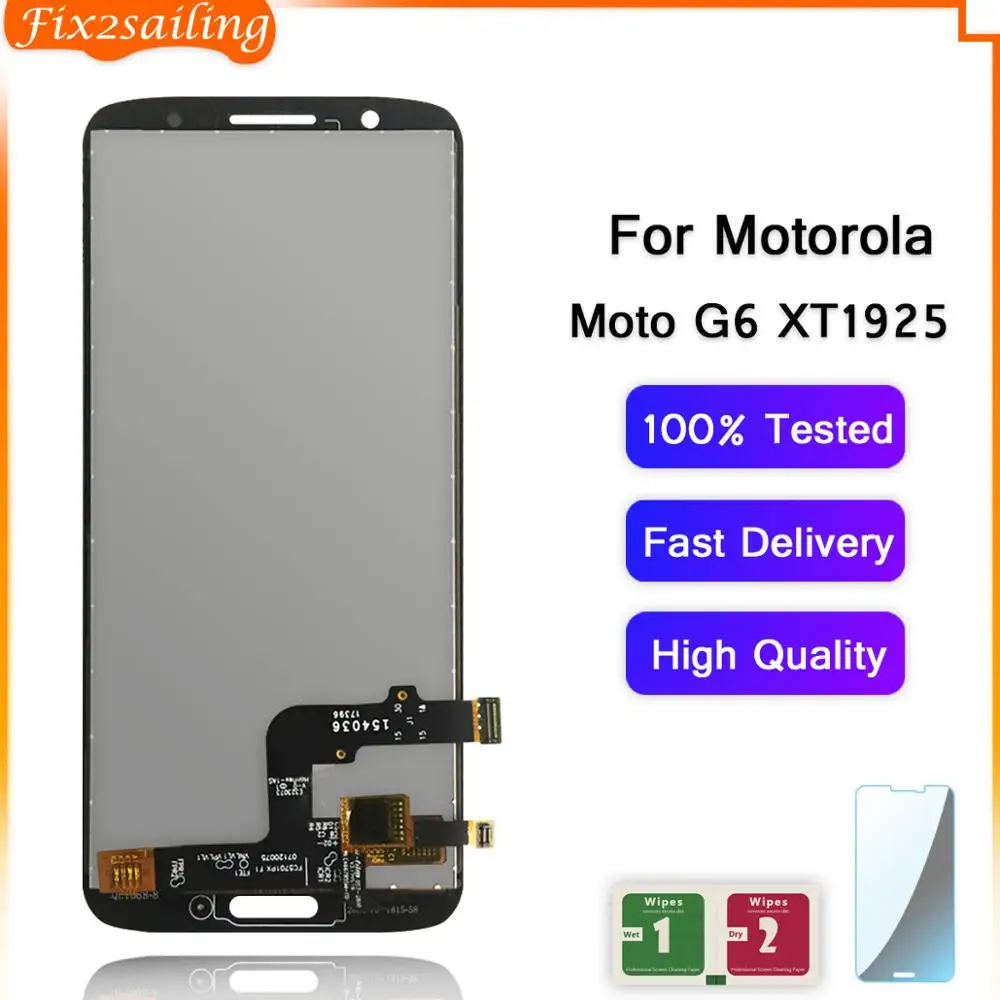 Для Motorola Moto G6 XT1925 ЖК-дисплей кодирующий преобразователь сенсорного экрана в
