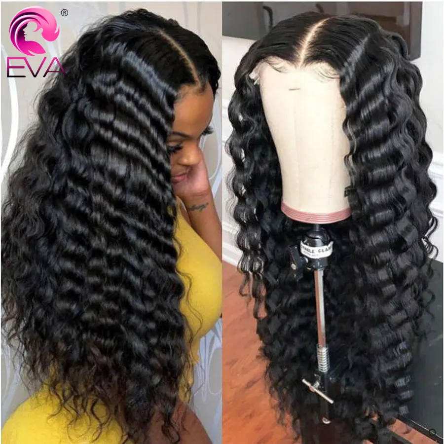 

Eva Deep Wave Lace Front Wigs For Women Brazilian Lace Front Human Hair Wigs Pre Plucked With Baby Hair Loose Deep Wave Wig Remy
