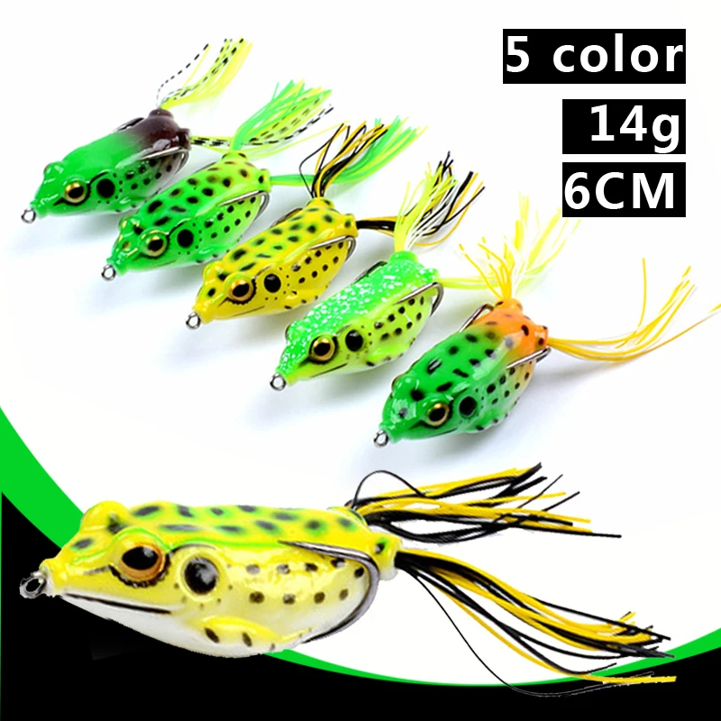 Luya приманки открытый гром лягушка бионические 5 цветов 14 грамм рыболовные ложных