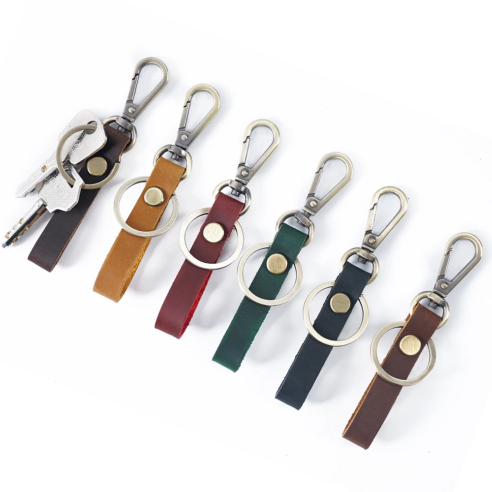 

Кошелек ручной работы для мужчин в стиле ретро из натуральной кожи, брелок для автомобильных ключей, держатель, бумажник, декоративно-прикл...