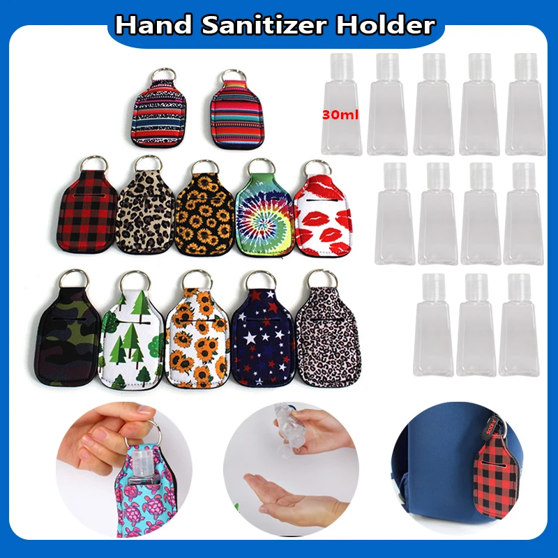 2PCS/1PCS Portable Travel Hand Sanitizer Gel Holder With Keychain Refillable Convenient Soap Liquid Bottle For Children | Дом и сад
