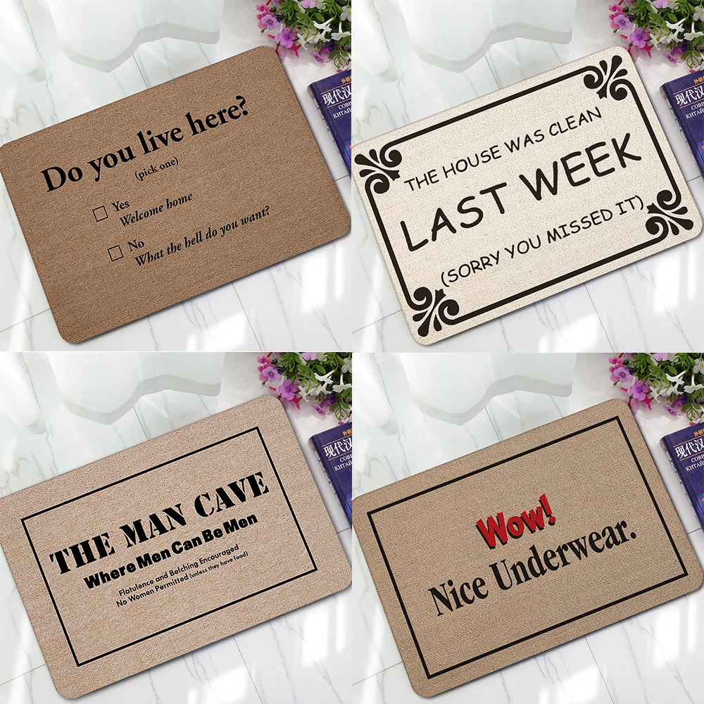 

Rubber Funny Floor Mat Welcome Home Entrance Doormat Doorway Bathroom Door Mat Rubber Kitchen Rug Non-slip Water Absorption