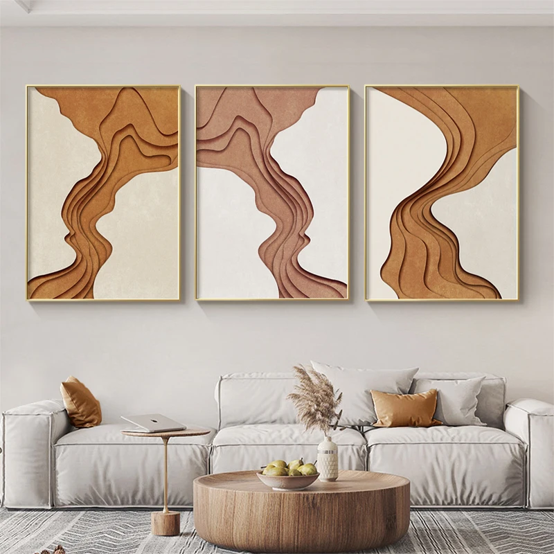 Современная роскошная живопись абстрактная река Печать на холсте и плакат