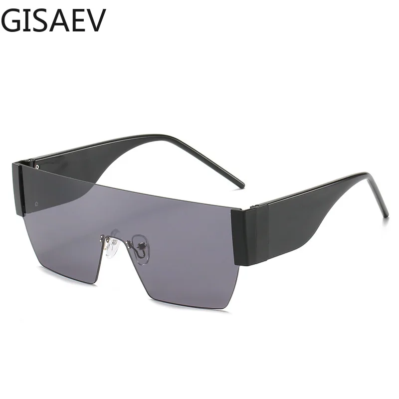 

GISAEV Driving Glasses Woman Man Oversized Square Frame Siamese Sunglasses Flat Lens Luxury Fashion Night Vision Goggles