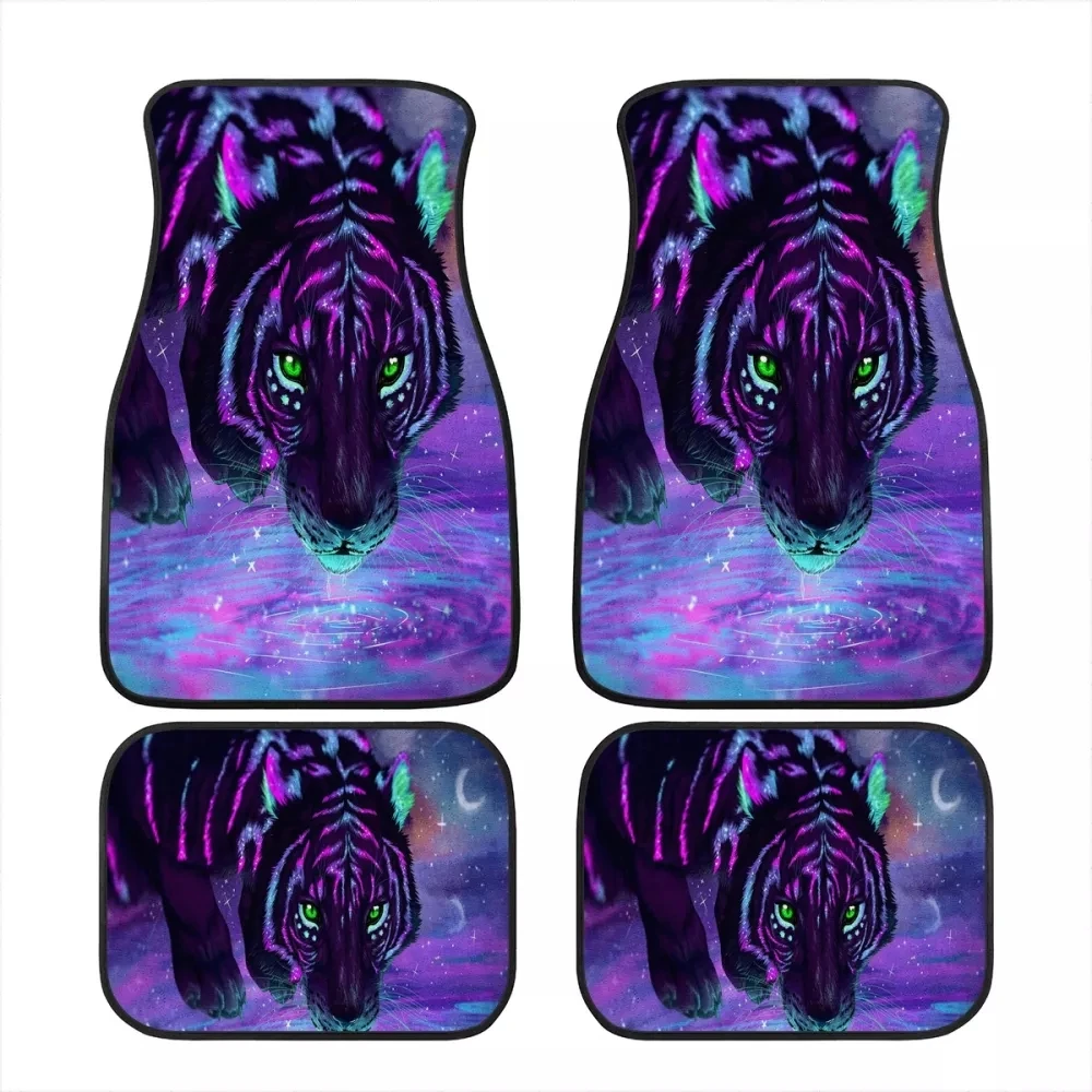 

4 шт., автомобильные Нескользящие коврики с изображением тигра