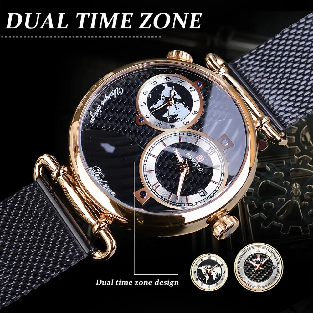 Часы наручные мужские кварцевые с сетчатым браслетом из нержавеющей стали |