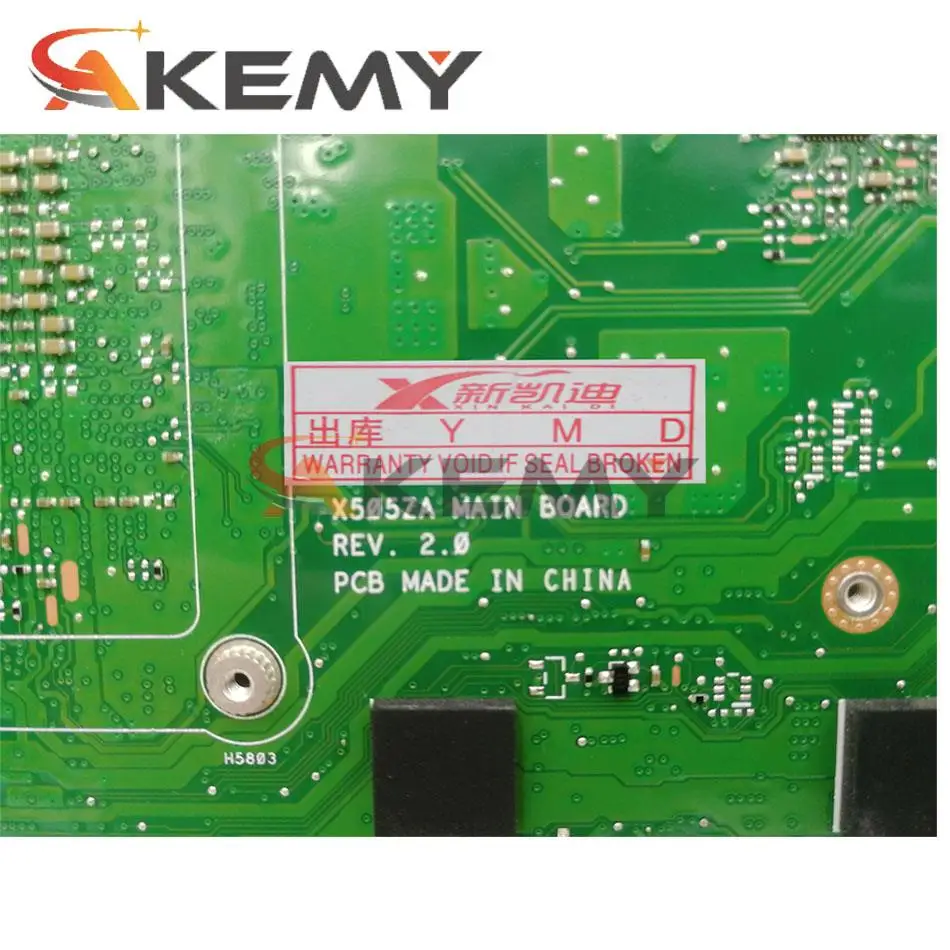 

Akemy X505ZA original mainboard For Asus X505Z A505Z K505Z X505ZA Laptop motherboard mainboard with R3-2200U 4GB RAM tested ok