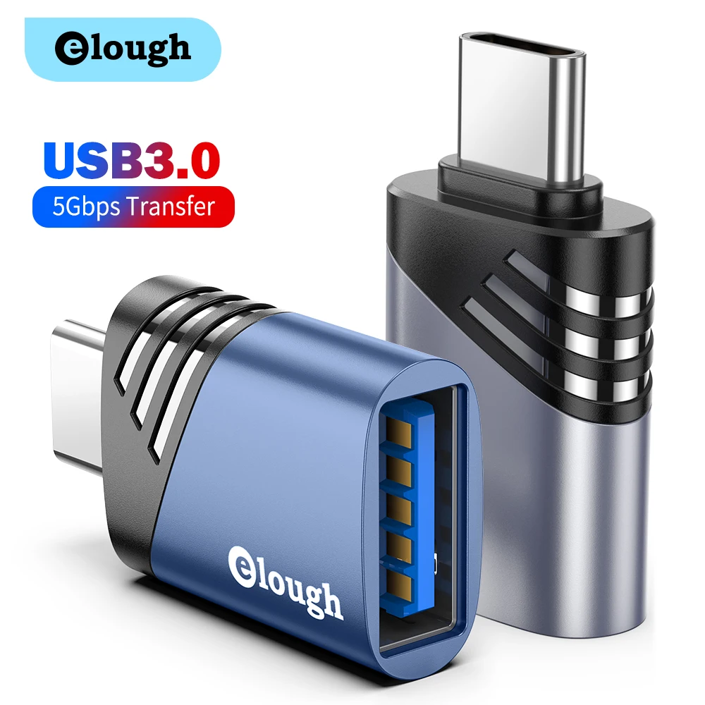 

Адаптер Elough с USB на Type C OTG, переходник с USB C «папа» на Micro USB Type c «мама» для Macbook, Xiaomi, Samsung S20, OTG коннектор