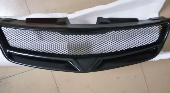 Подходит для 2009-2013 KIA Forte Carbon Fiber Black Car передний бампер сетка решетка Вокруг отделки гоночных Грилей