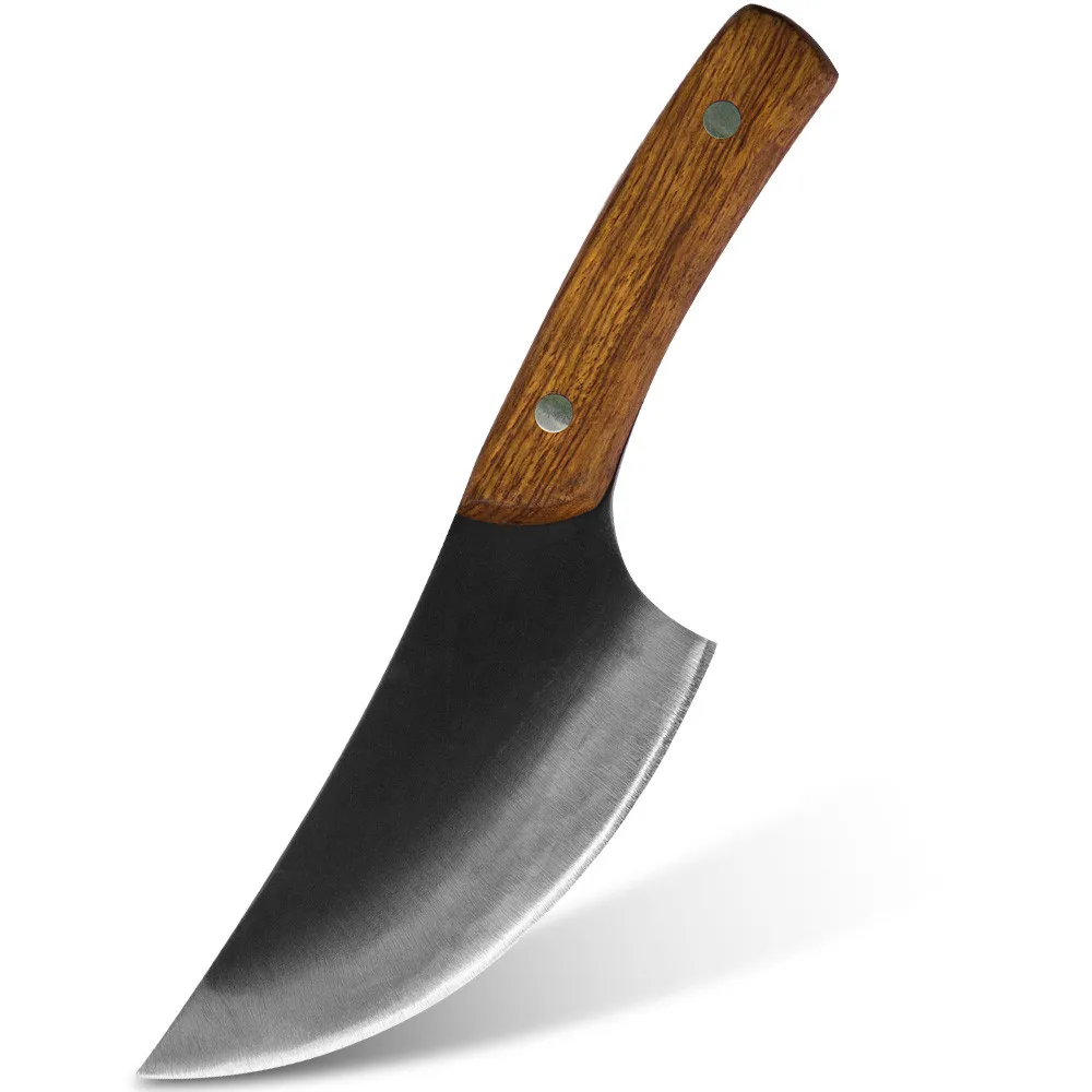 D.5.5 butcher XYj 8 дюймов, нож шеф-повара ручной работы из кованой высокоуглеродистой стали, нож с деревянной ручкой, нож для мясника, инструменты для измельчения мяса, рыбы, стейка - Цвет: D.5.5 butcher