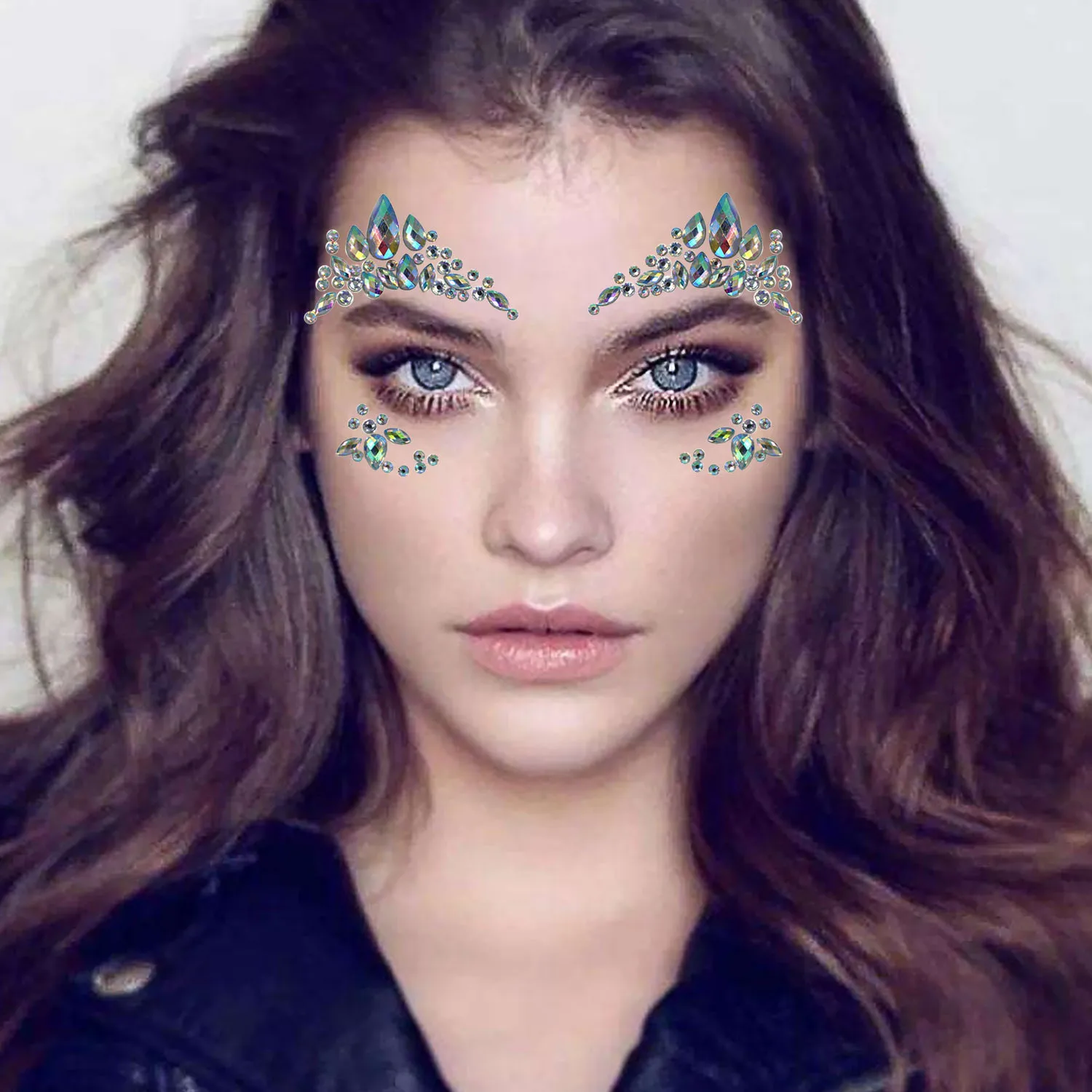 Наклейка на лицо стразы кристаллы из смолы блестящие украшения временная