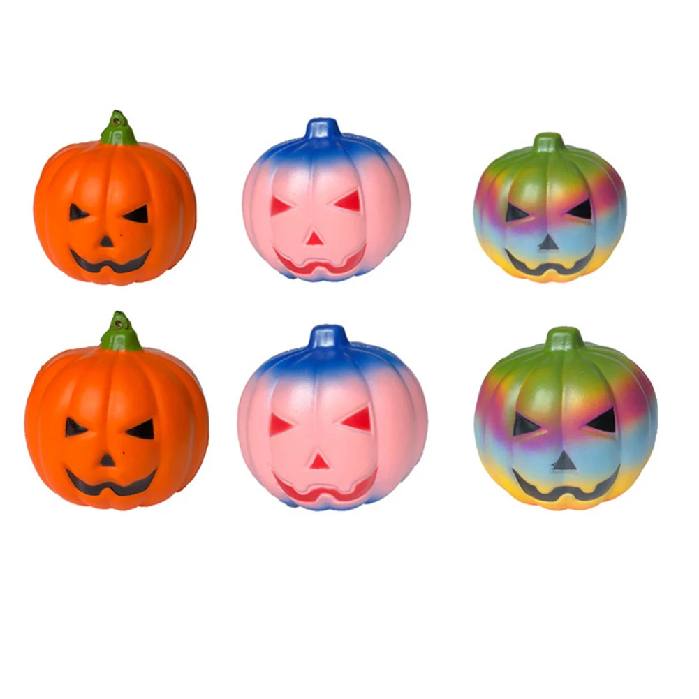 

Kneading Toy Slow Rebound Halloween Pumpkin Soft Kneading Decompression Fingertips Anti-Stress Toys Stress Reliever SqueezeCraft