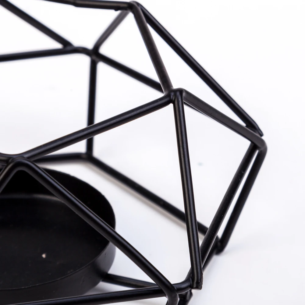 

Creative Essential Oil Burner Stainless Tealight Holder Geometry Candlestick Tabletop Candle Candle Aromatherapy