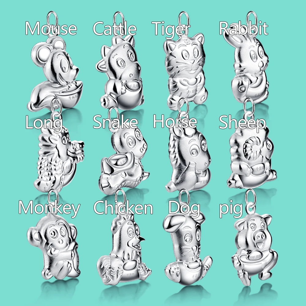 Женские 925 стерлингового серебра ожерелье подвеска в форме китайского знака