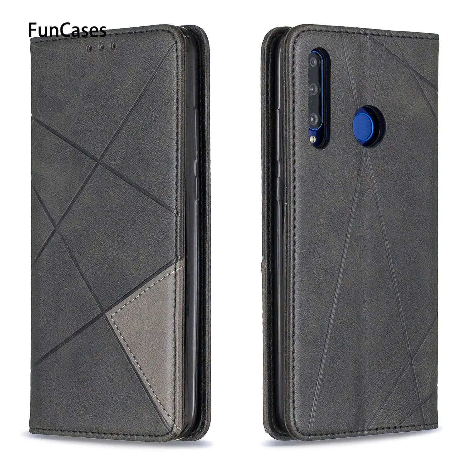 Чехлы для телефонов P Smart Plus 2019 сочетающиеся цвета из искусственной кожи чехол