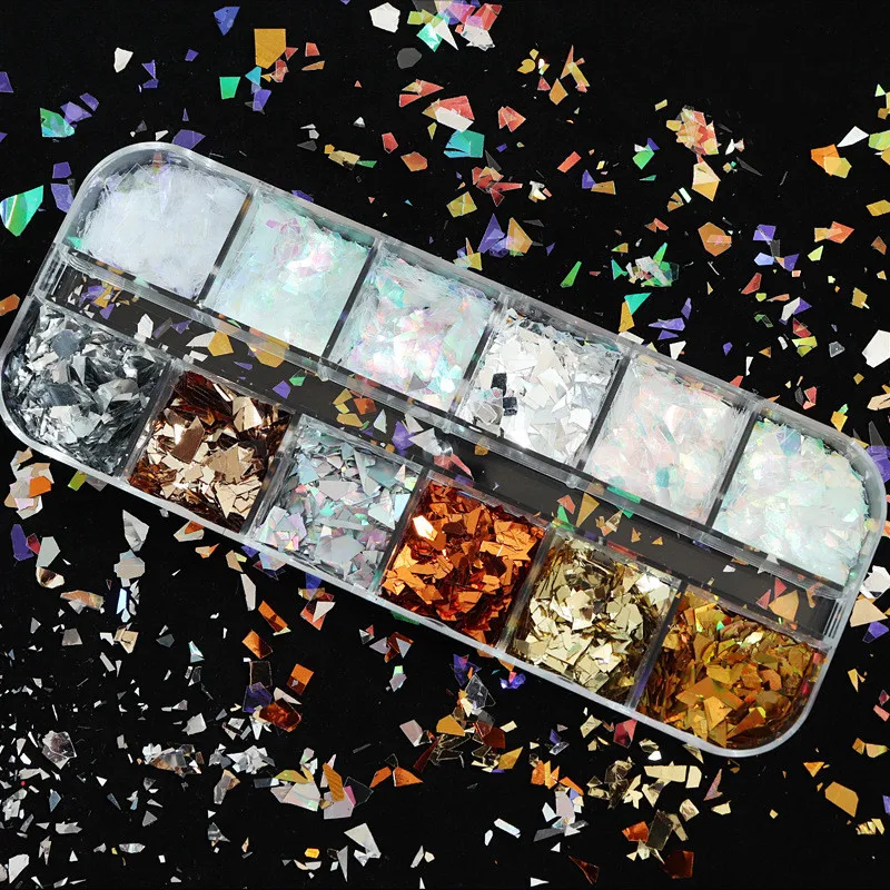 

1 коробка, наполнитель из полимерной смолы с разбитыми блестками