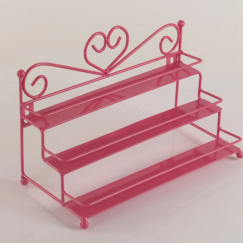 Лак для ногтей Метал Полка Косметическая Лаки Дисплей держатель Дизайн с