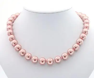 Fashion Charm Jewelry 12mm Shell Pearl Round Beads Necklace Magnet Clasp Woman Girl Christmas Wholesale Price AAA Grad | Украшения и