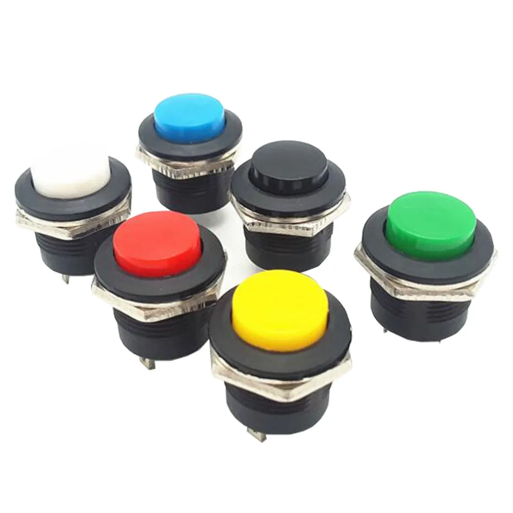 1 шт. встроенный кнопочный переключатель SPST без красного черного белого желтого