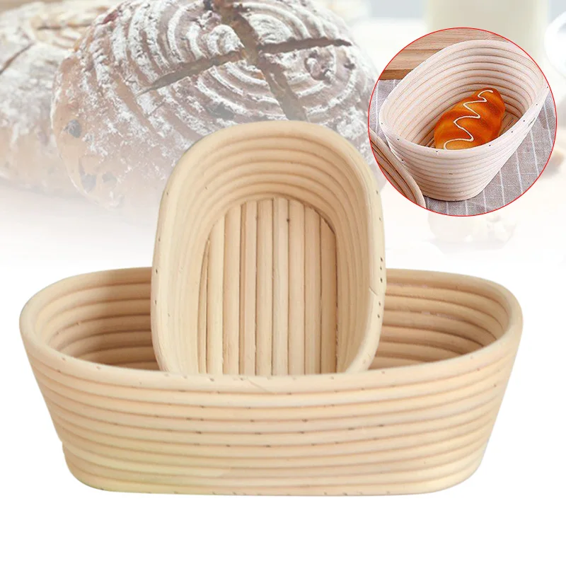 

1pcs Natural Rattan Proofing Basket Bread Fermentation Storage Container HK3