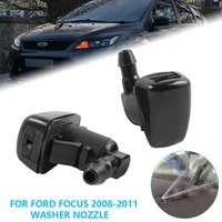 2pcs windshield wiper washer nozzles spray jet for ford focus 2008 2011 front leftright black abs plastic car accessories