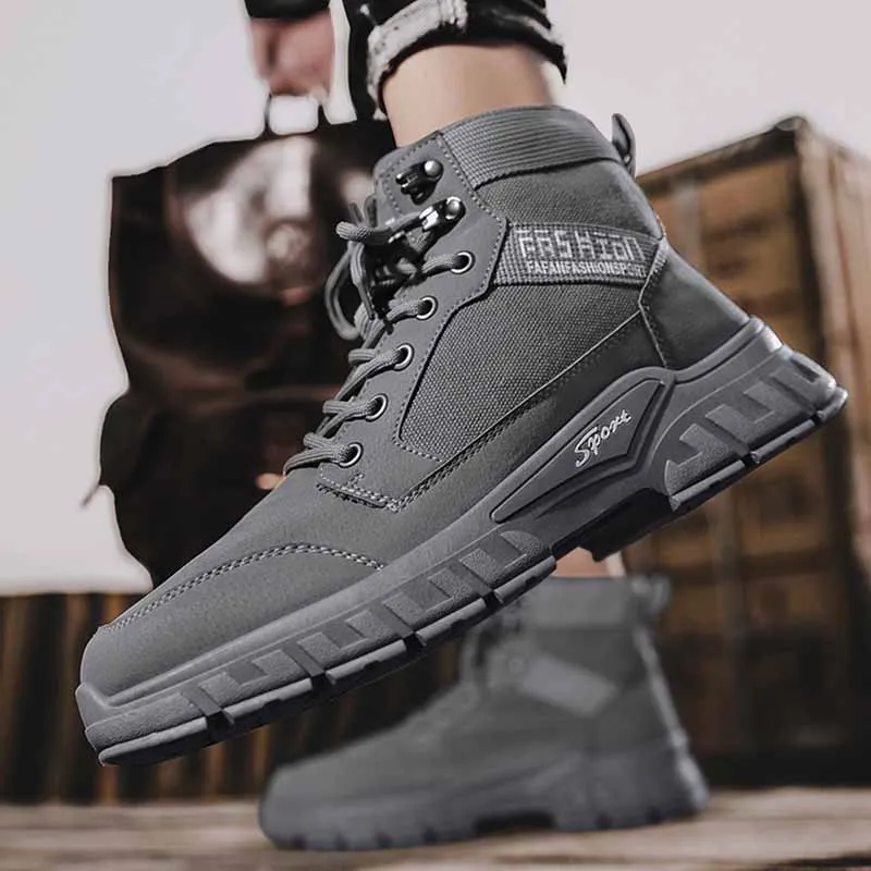 

Men Winter Snow Boots Waterproof Sports Shoes Super Warm Male Sneakers Wear-resistant Man Boots Outdoor Hiking Boots Work Shoes