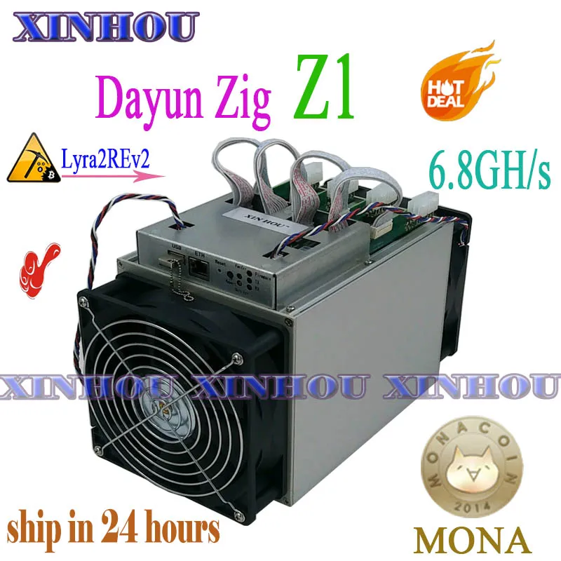 Б/у Майнер Dayun Zig Z1 6.8gh/s Lyra2REv2 ASIC MONA STAK XVG для майнинга руды лучше чем antminer S9 S17 S15 S11 Z9