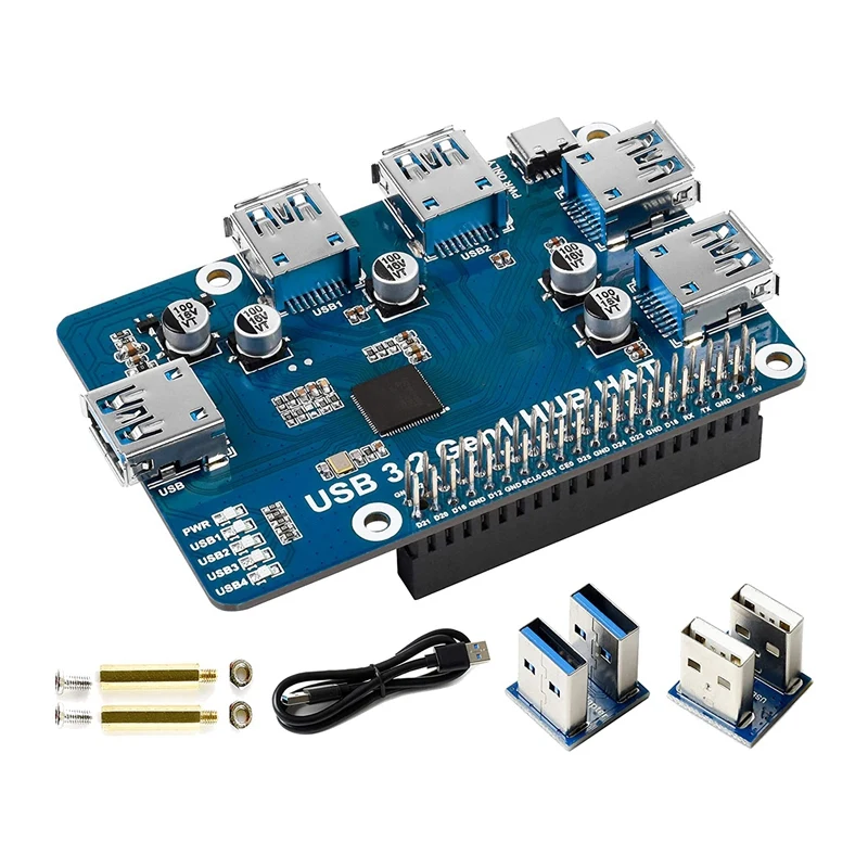 

Концентратор USB 3,2 Gen1 для Raspberry Pi 4B/3B +/3B/2B/B +/Zero W/Zero WH, совместим с USB 3,0/2,0/1,1
