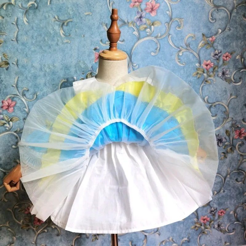 

Baby Girl Long Sleeve Spanish Vintage Ball Gown Toddler Lolita Princess Dress for Girl Baptism Party Infant Bule Vestidos