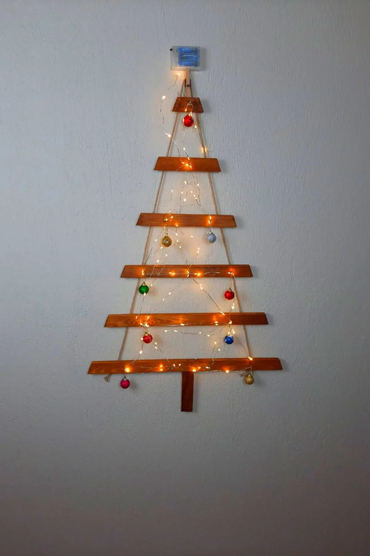 

Christmas Luxury Wood Pine Tree Rope New Year Tree Home Decor Christmas Decoration Supplies Natural Wood Wall Tree