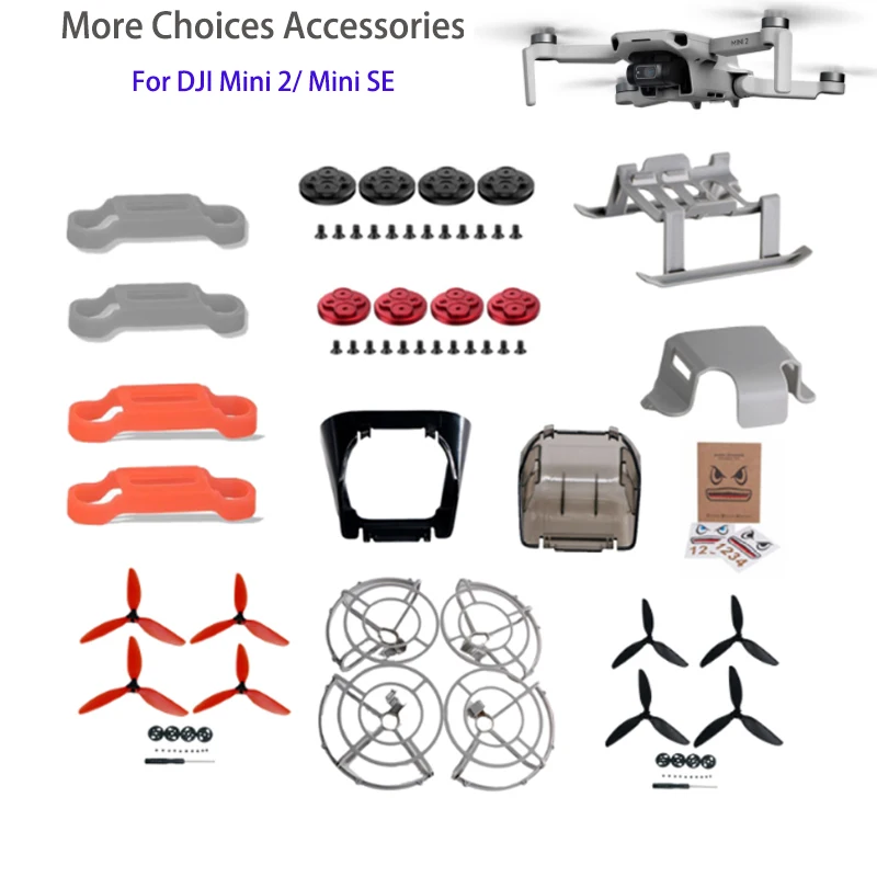 

Drone Propeller Landing Gear for DJI Mavic Mini 2/Mini SE Guard Holder Sunhood Sticker Film Motor Cover Drone Accessories
