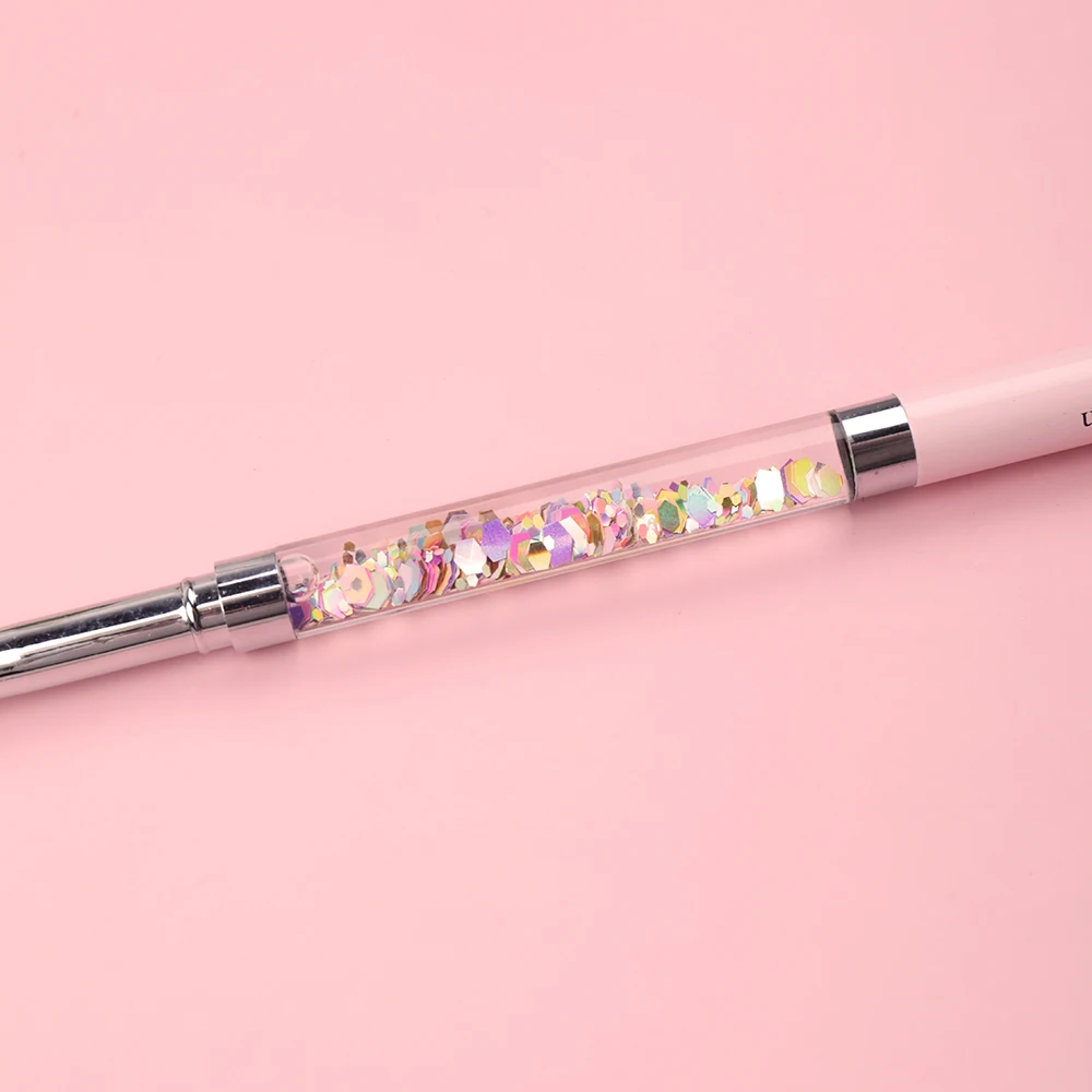 

BQAN 1PC Pink Nail Brush UV Gel Brush Extension Liner Painting Brush Manicure Tools For Nail Art Oil and Sequins In The Handle