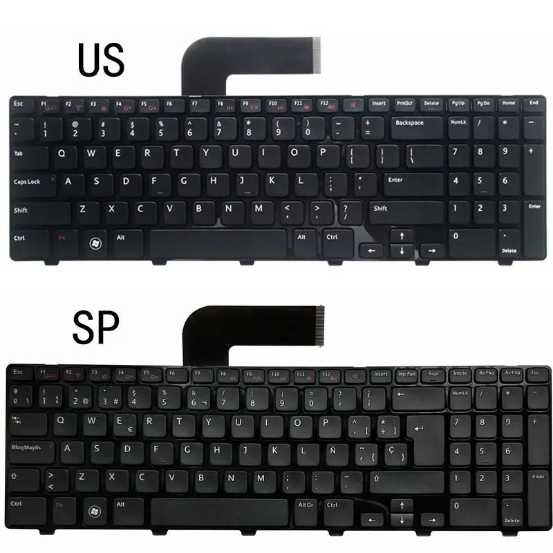 Новая клавиатура для ноутбука Dell Inspiron 15R N5110 M5110 N 5110 M511R 4DFCJ США/SP 4|Клавиатуры