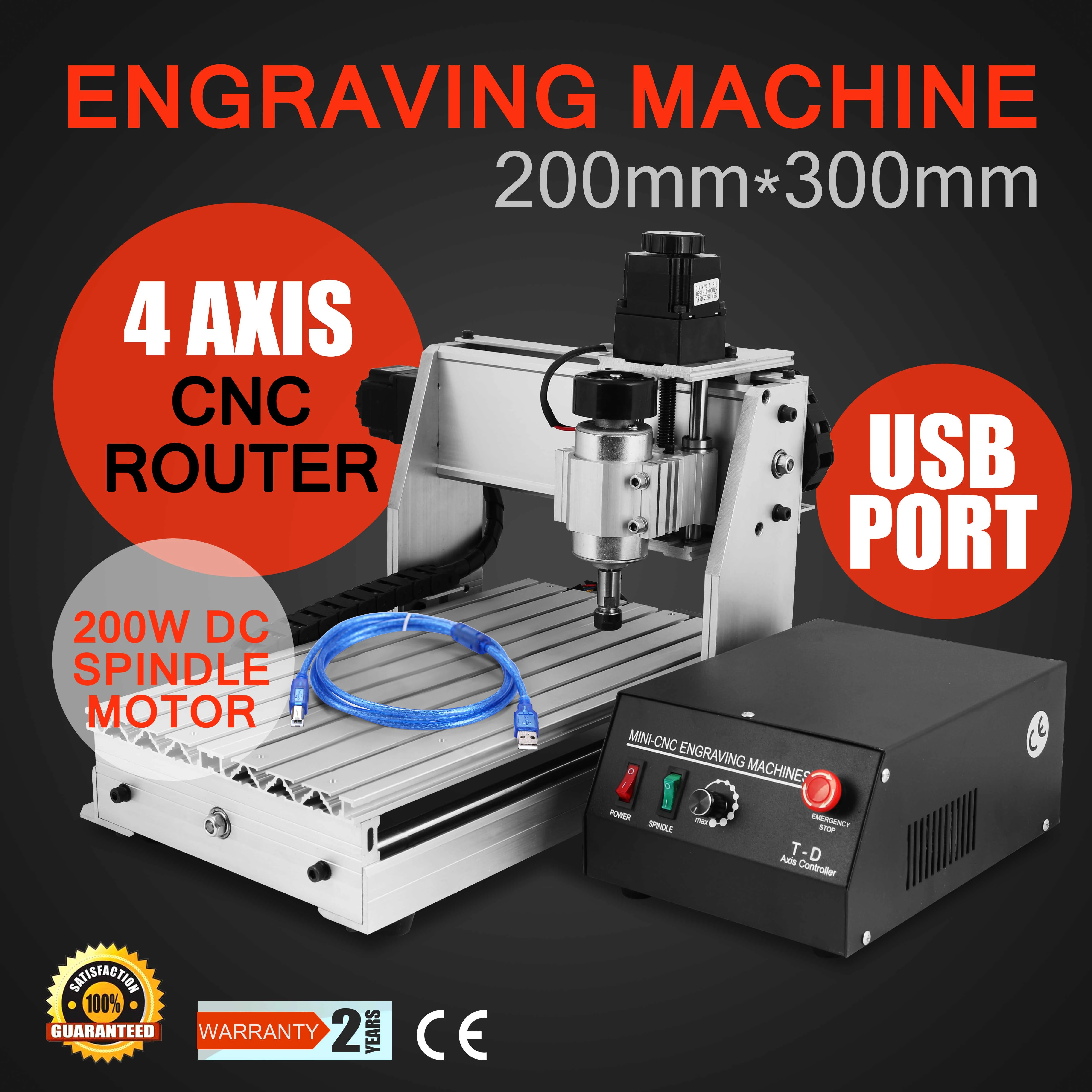 Европейский запас 4 Axies 3020T USB машина гравировальный резак CNC маршрутизатор|cnc
