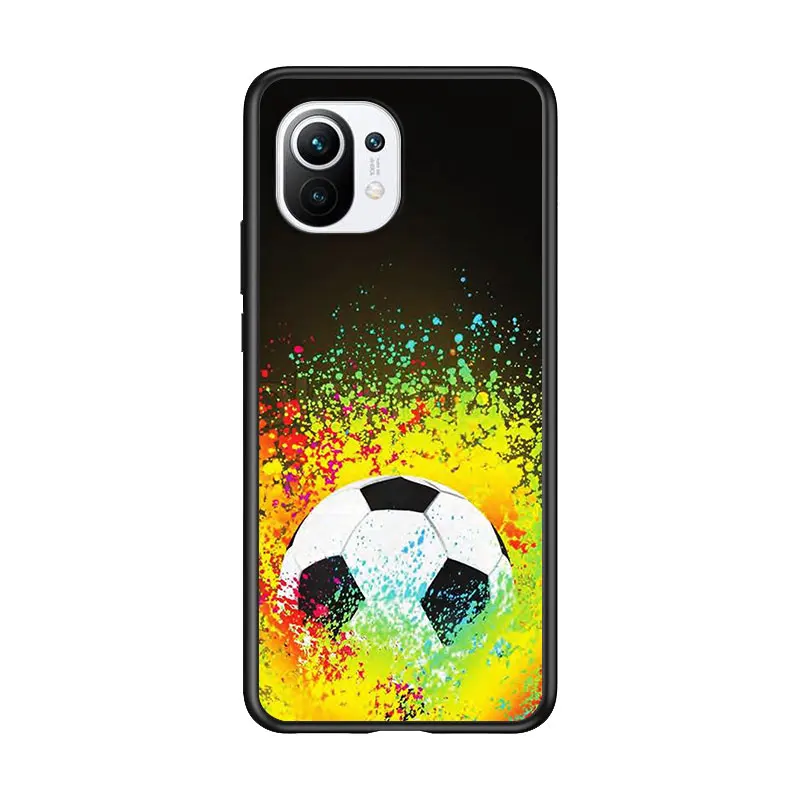 

Retro Football Game Ball for Xiaomi Mi 11 10T Note 10 Ultra 5G 9 9T SE 8 A3 A2 A1 6X Pro Play F1 Lite 5G Black Phone Case