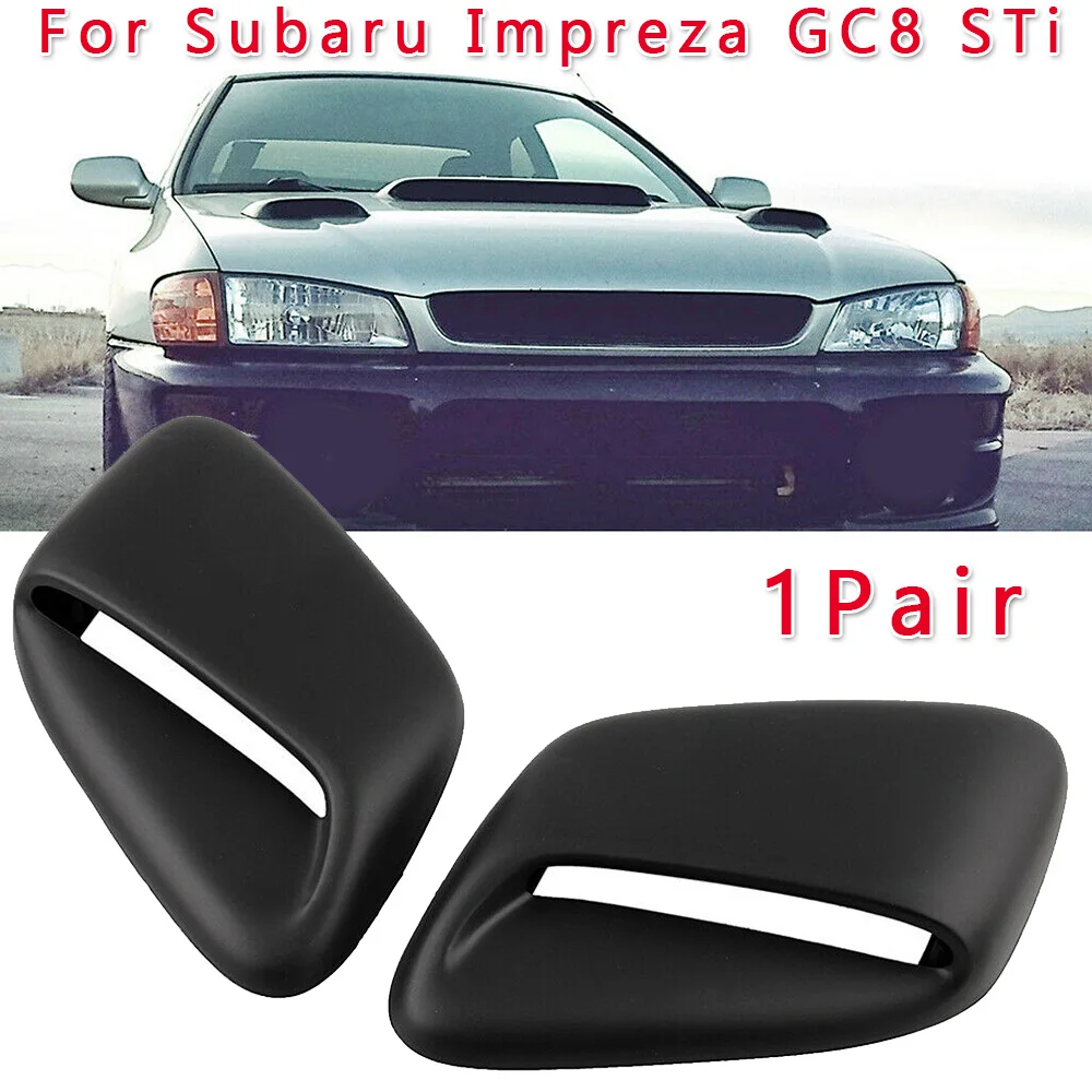 1 пара Vent Cover автомобильный чехол матовый черный для Subaru Impreza GC8 STi|Защита от