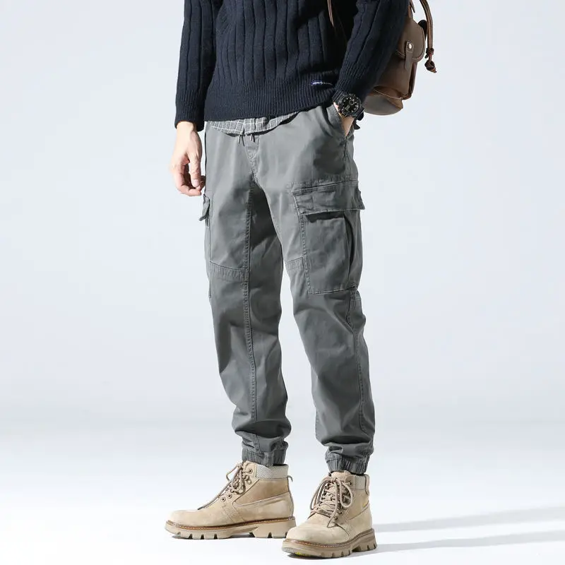 

Casual Pants Men's Fashion Loose Straight Pants Men Streetwear Hip-hop Pocket Cargo Pants Mens Trousers