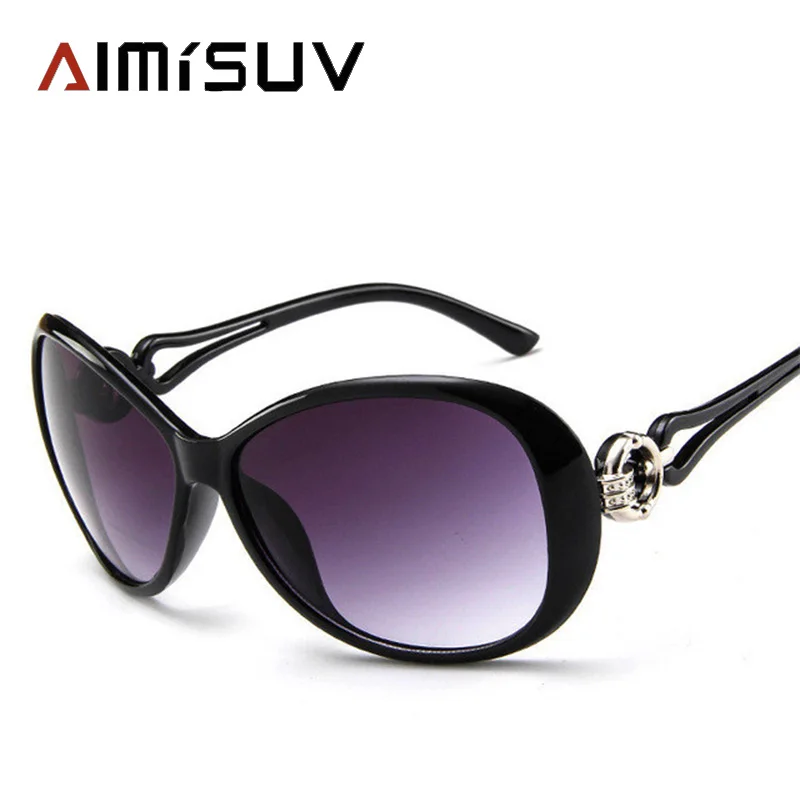 AIMISUV Fashion Classic Gradient Sunglasses Women Brand Designer Oversized Sun Glasses UV400 Retro driving glasses | Аксессуары для