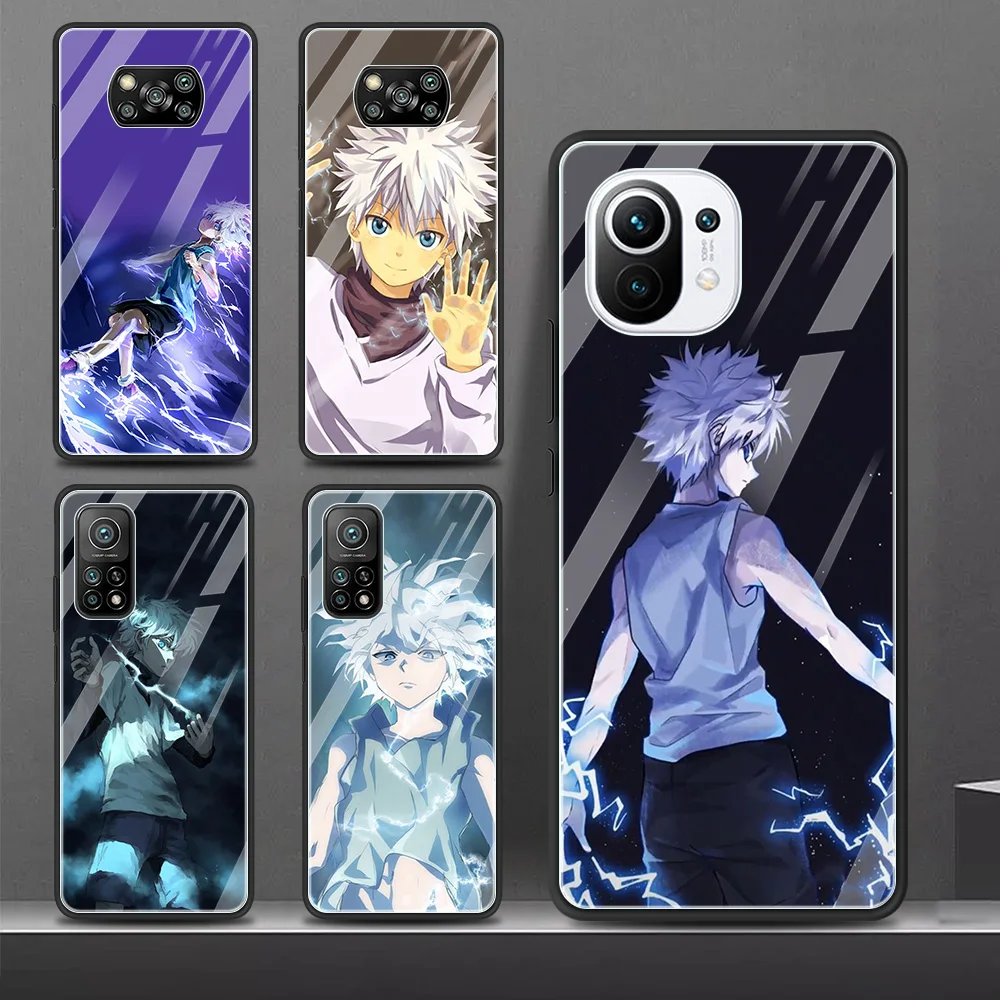 

Glass Case For Xiaomi 11i 11 Ultra 10 Poco X3 F3 M2 Pro X2 F2 Mi Note 10 Cover Shell Soft Funda Hunter X Hunter HXH Anime