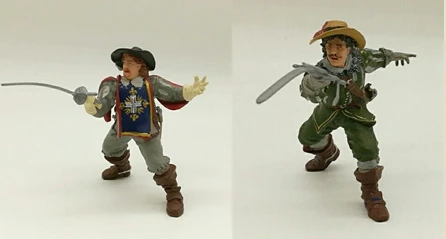 

3.75inch pvc figure model toy Musketeers 2pcs/set