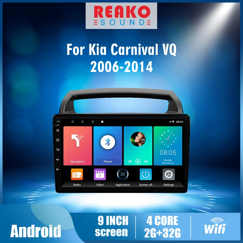 

Автомобильный мультимедийный проигрыватель 2 Din, 9 дюймов, GPS, Wi-Fi, для Kia Carnival VQ 2006-2014