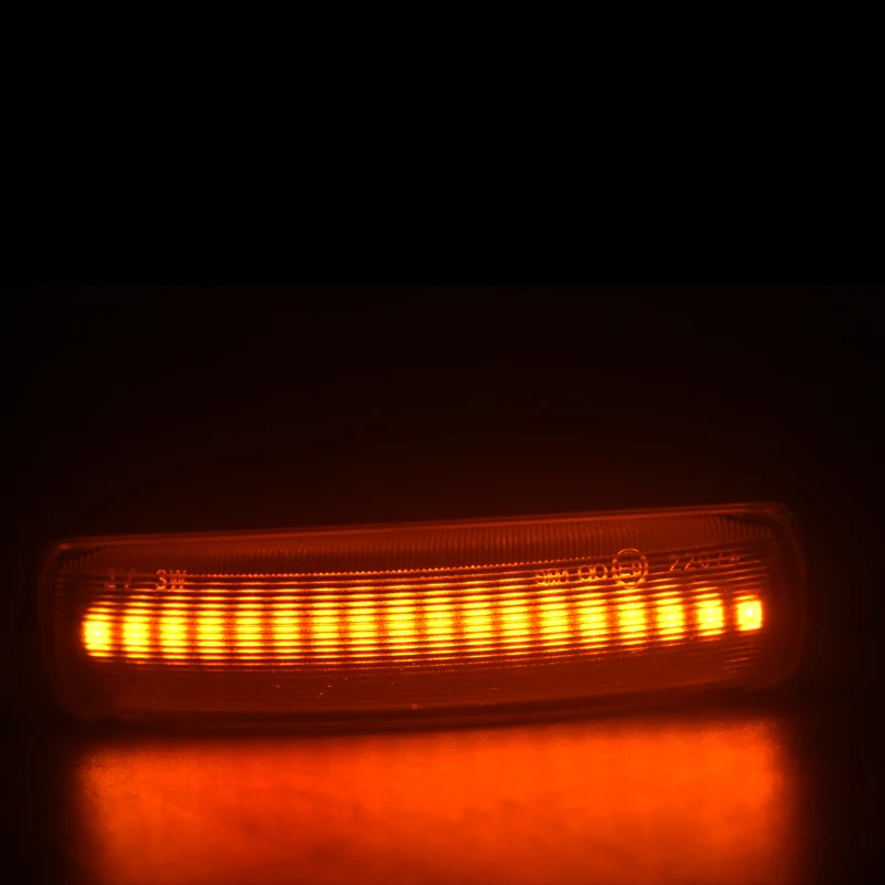 2 шт. Серебристые линзы Янтарный светодиодный сигнал поворота динамические