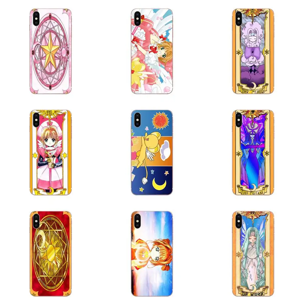 Чехол TPU с изображением карт Sakura Card Captor Clow для HTC Desire 530 626 628 630 816 820 830 One A9 M7 M8 M9 M10 E9 U11 U12 Life Plus.