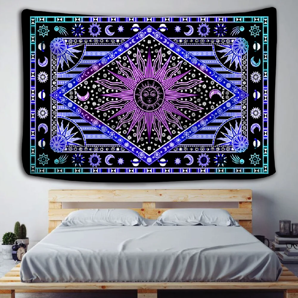 Гобелен индийская мандала Настенная подвесная искусственная Йога коврик