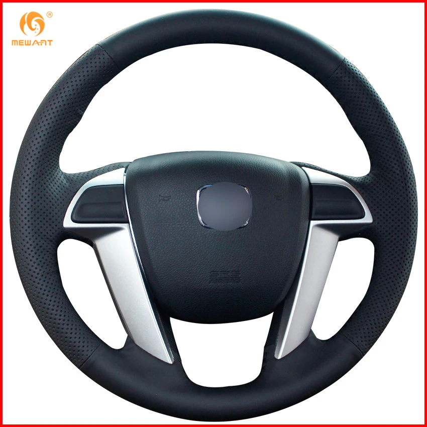 MEWANT черная крышка рулевого колеса из натуральной кожи для Honda Accord 8 2008-2013 Odyssey 2011-2016