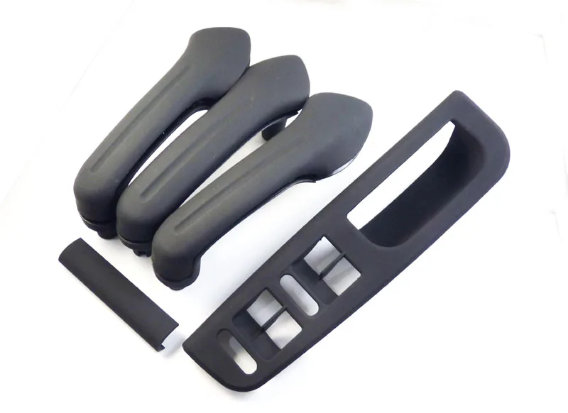 Черная накладка на внутреннюю дверную ручку ISANCE ободок и панель переключателя