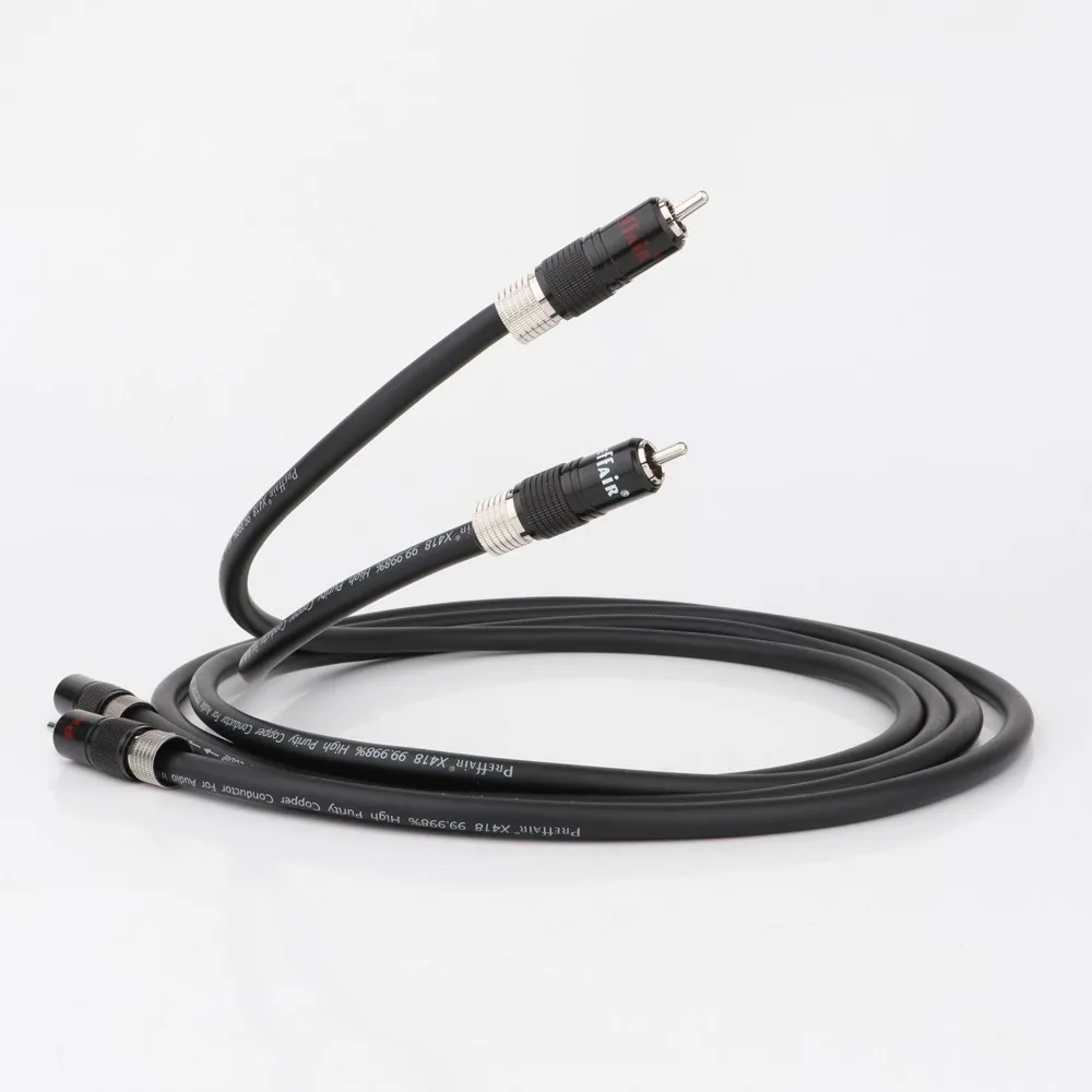 

Высококачественный аналоговый аудио кабель Preffair X418 OFC, медный полностью экранированный, телефонный RCA кабель для соединения 2RCA-2RCA сигнальны...